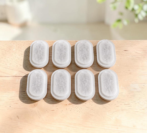 Lot de 8 filtres de rechange pour fontaine à eau pour chat en inox